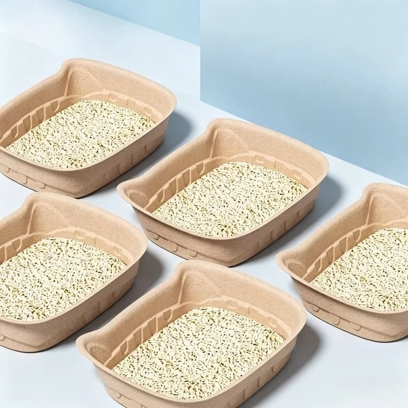 Disposable Cat Litter Box Portable Travel Car Temporary Cat Toilet Usable Inside Cage Outdoor Trip Pet Cat Potty Supply