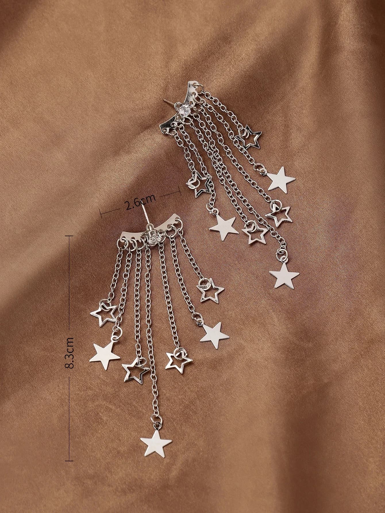 Orecchini con decorazioni a forma di stella Andkiss