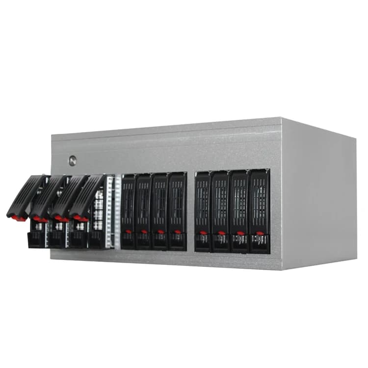 Box di archiviazione NAS Server con 12 alloggiamenti hot-swappable