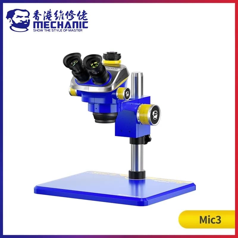 MECCANICO Mic3 7X-50X Microscopio stereo trinoculare WF10X25 Oculari CTV 0.45X Adattatore Regolazione LS3 Protezione degli occhi Anello LED Lam