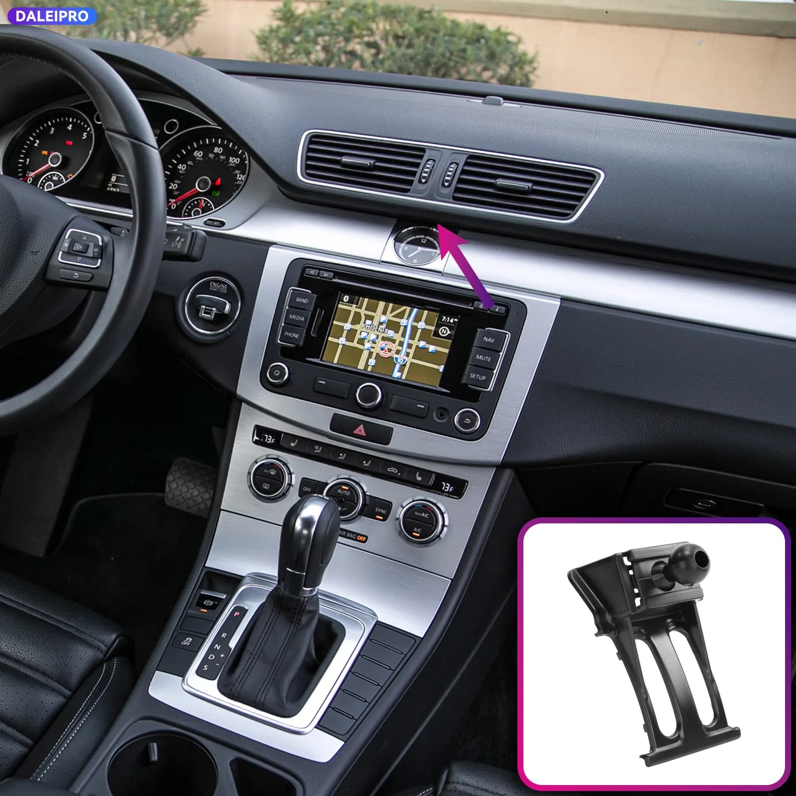 For Volkswagen Passat CC 2009-2014 2015 Vehicle-Specific Phone Holder Base Smart Car Phone Mount 66W Charging Holder Accessories