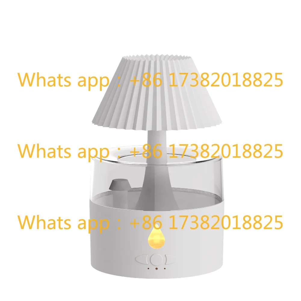 Wood Grain Cloud Rain Diffuser Colorful Atmosphere Light Silent Cloud Rain Humidifier Desktop Cloud Rain Aroma Diffuser
