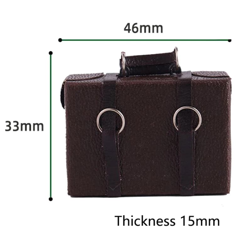Valigia in Miniatura in Pelle Scala 1:12, Accessorio Vintage per Bambole, Regalo