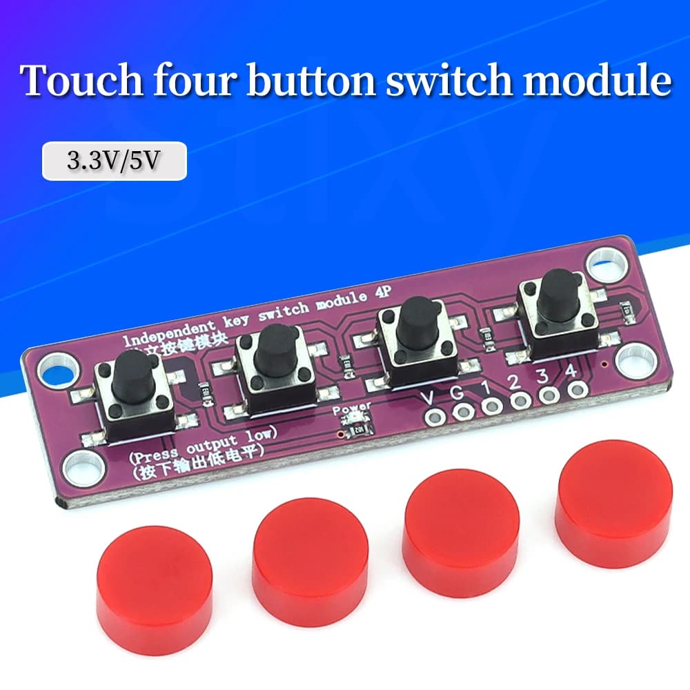 Modulo Pulsanti Touch a Quattro Vie Compatibile con Arduino Raspberry Pi Sviluppo MCU ARM