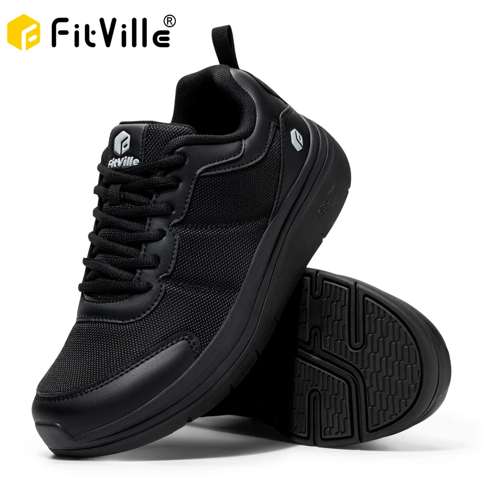 Scarpe da Passeggio FitVille per Uomo, Larghezza Extra, Massima Ammortizzazione, Sneakers Leggere, Scarpe Sportive per Alleviare il Dolore da Fascite Plantare