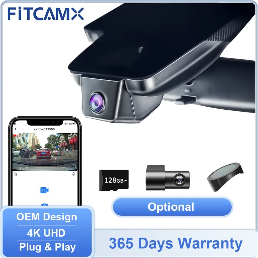 Dashcam for Toyota RAV4 2016-2026 / Venza 2019-2021 / Prius 2018-2026, FITCAMX Driving Recorder 4K DVR for Auto with Channel Front and Rear