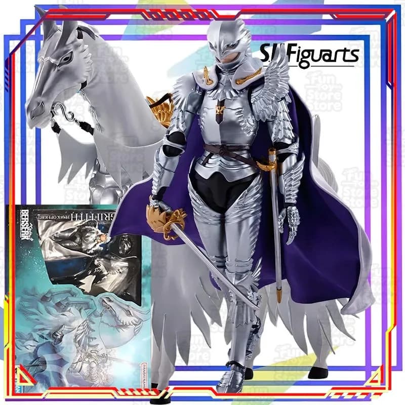 BANDAI S.H.Figuarts Berserk Griffith Femto The Hawk of Light Action Figure Modellino da Collezione Ufficiale Anime