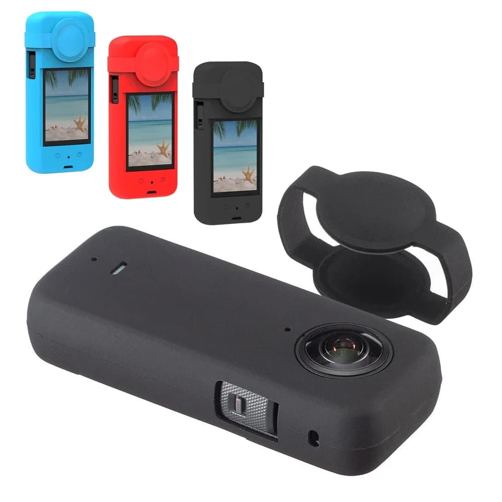 Silicone Protective Case Lens Cover Cap for Insta360 X3 Panoramic Action Camera Protector Anti-Scratch Protection Accessories