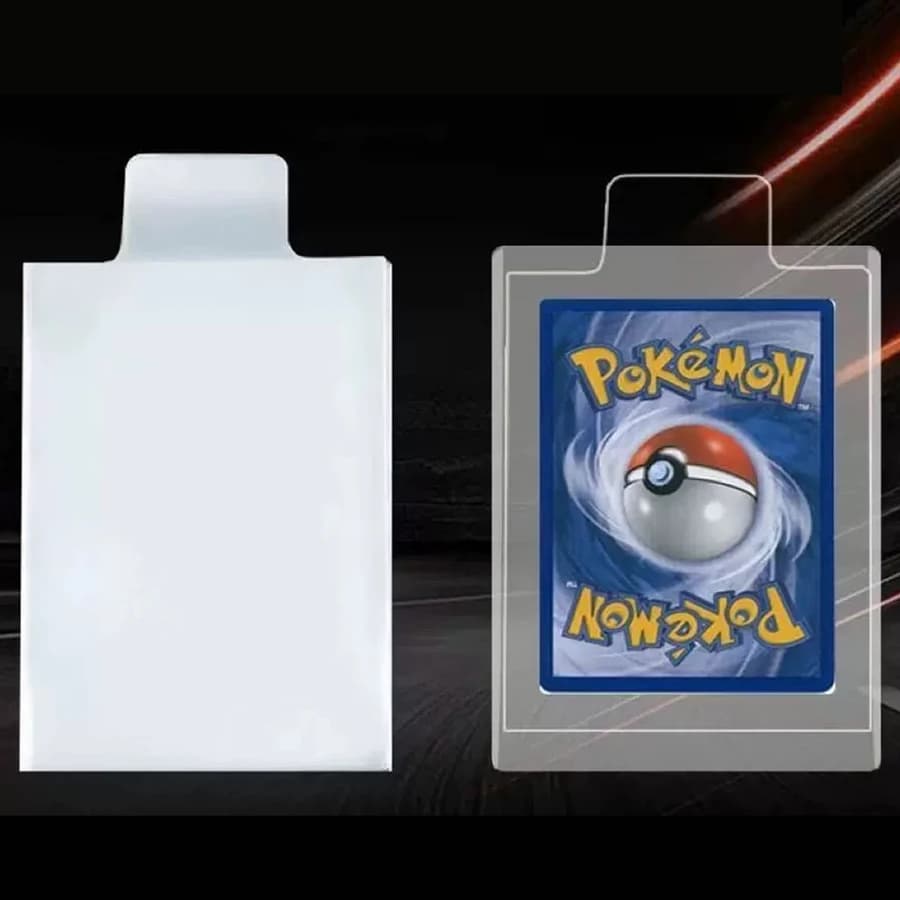 100 pz 65*90mm Rigonfiamento Giochi Buste di Carta Per Carte Pokemon Trasparente Che Gioca Protezione Trading Cartella Custodia Titolare Giocattolo Per Bambini regalo