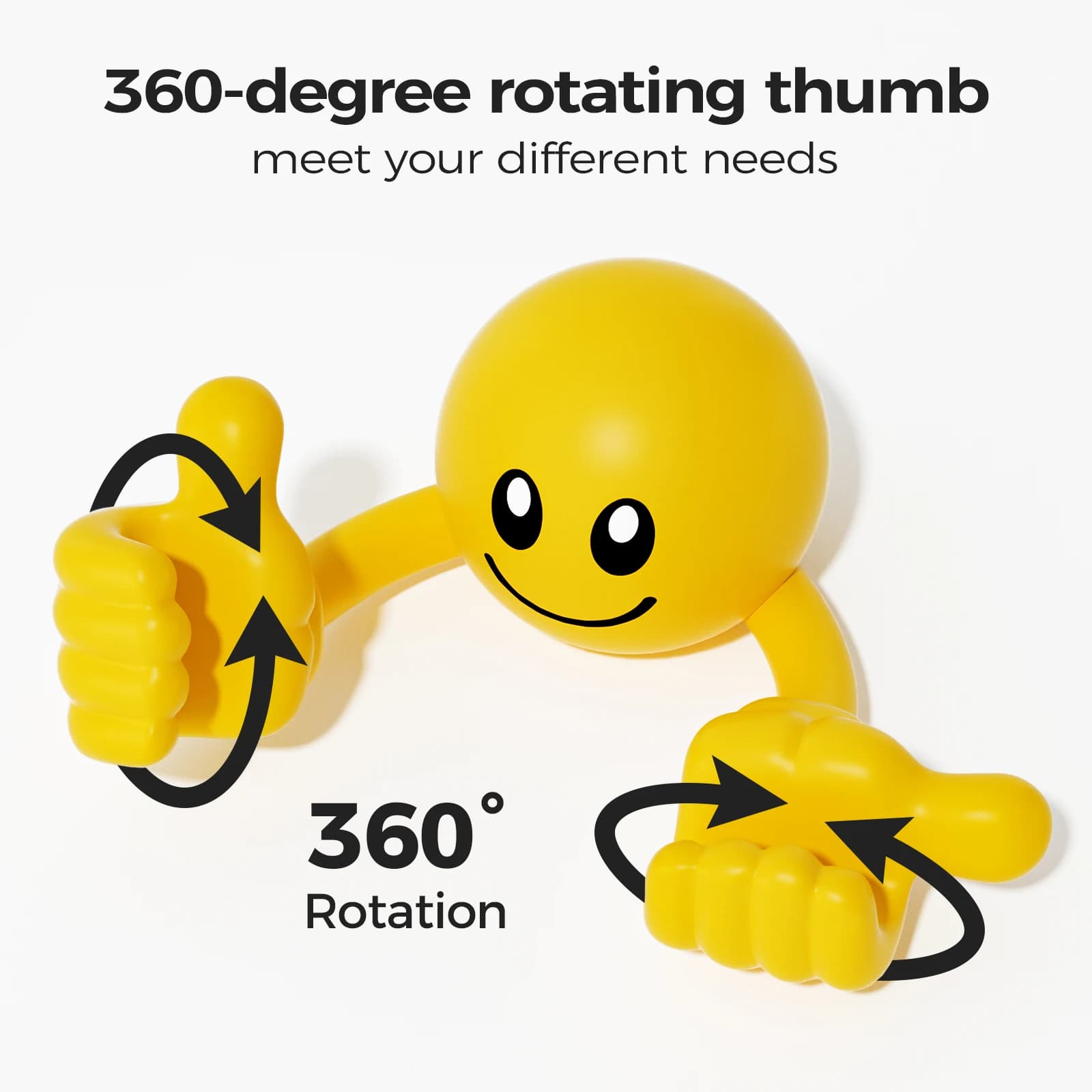 Support for phone tablet with smiley rotating thumb for table decorations for cartoons Creative plastic lazy phone support for iPhone Samsung