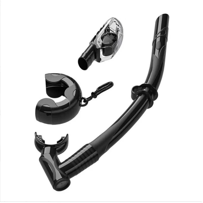 Soft Silicone Foldable Snorkel, Portable Wet Diving Breathing Tube with Storage Box, 3-in-1 Multifunctional for Freestyle Swimmi