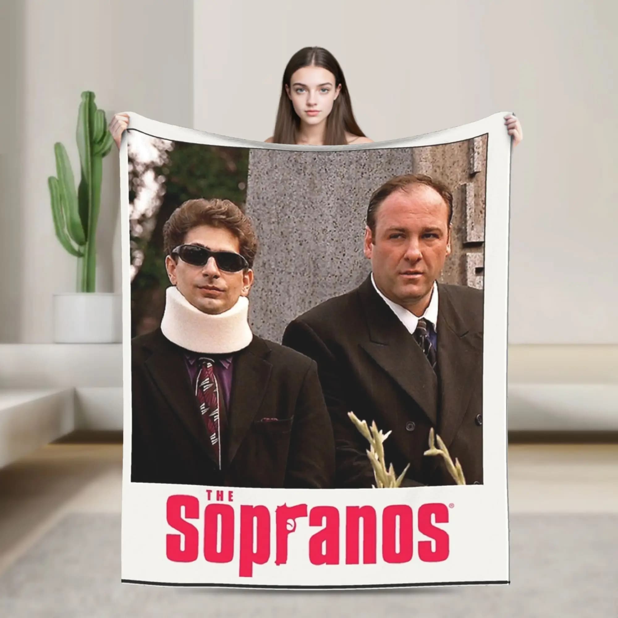 Tony Soprano Pop Culture Coperta morbida calda divertente peluche coperta per divano sedia da viaggio copriletto in flanella