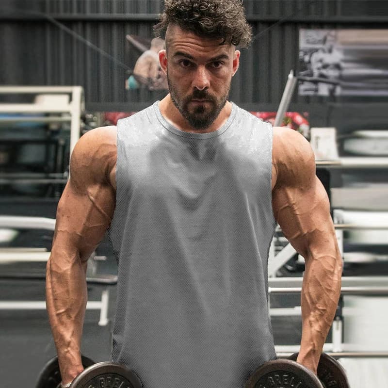 Canotte da Palestra per Uomo, Estive Traspiranti ad Asciugatura Rapida, Abbigliamento Sportivo Senza Maniche per Fitness e Allenamento