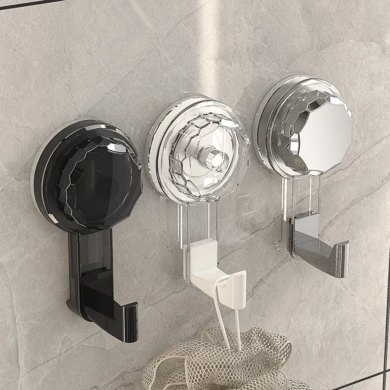 Potenti ganci a ventosa Gancio di stoccaggio riutilizzabile sottovuoto senza chiodi Gancio da parete per vestiti senza tracce per bagno e cucina
