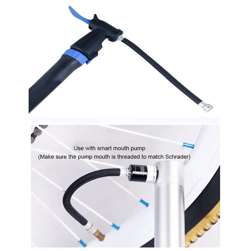 1/2PCS A/V Needle Valve Pumping Service Parts Portable Bike Hose Adapter Tube Pipe Cord Bicycle Pumps Pump Extension Hose