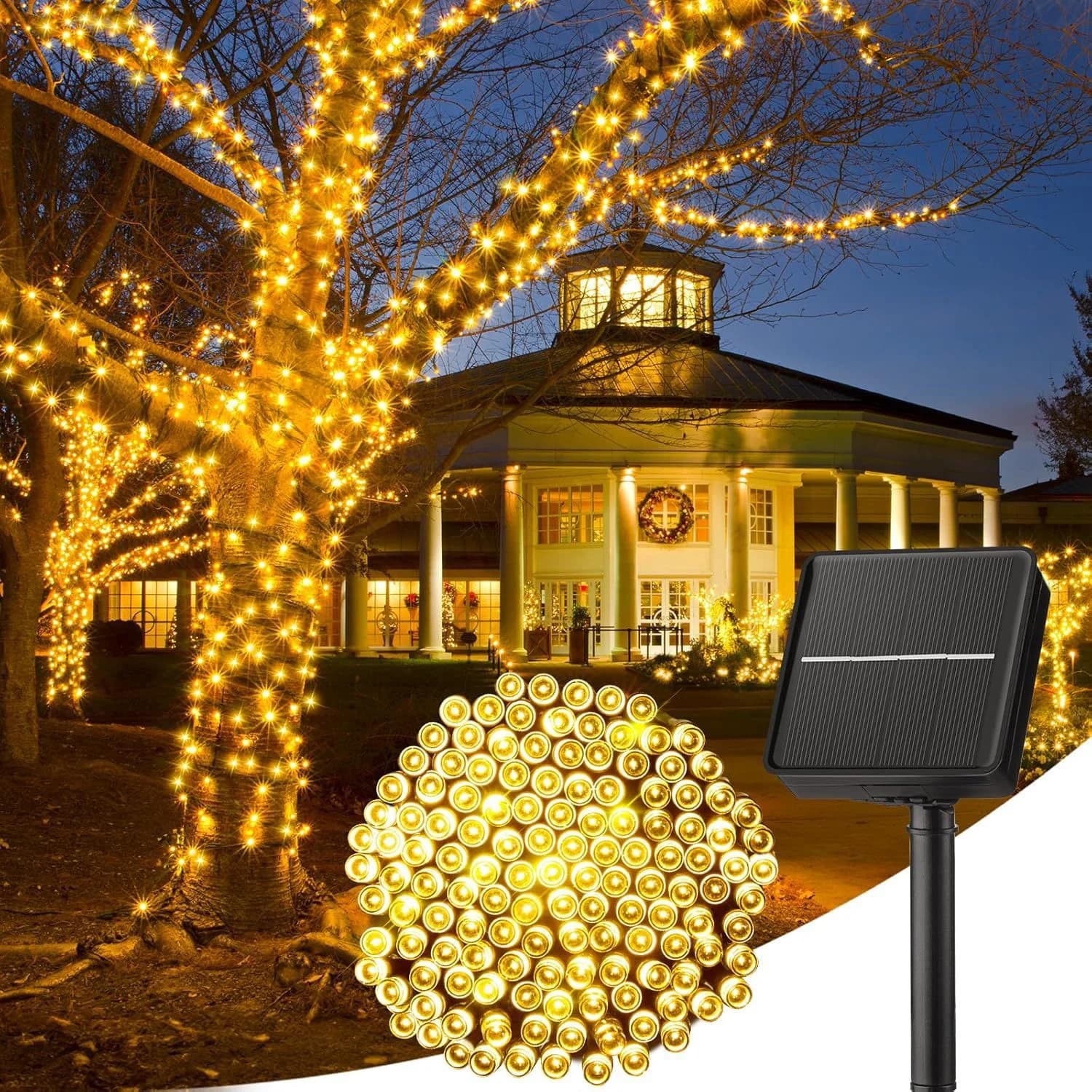 Lampada solare impermeabile da giardino per esterni fata luce solare 2025 Ghirlanda di Natale Festa di Natale Lampada decorativa per la casa di Halloween