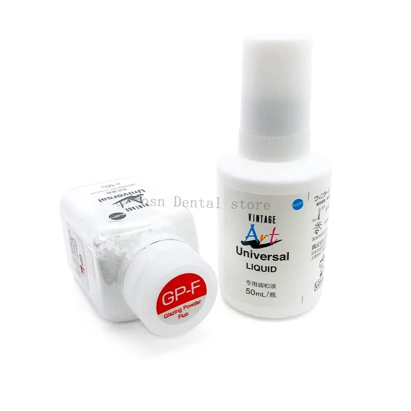 SHOFU Universal Glaze Powder 50g Glaze Liquid 50ml Stained Ceramic Powder High Medium Low Temperature Universal Dental Material