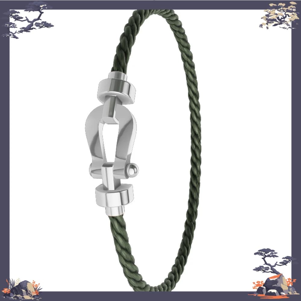 VZZS 2026 New 925 Silver Bracelet with Green Nylon Yellow Blue, Lyscia Surface, for Female Daily Use, Party Gifts, Luxury Jewelry for Couples