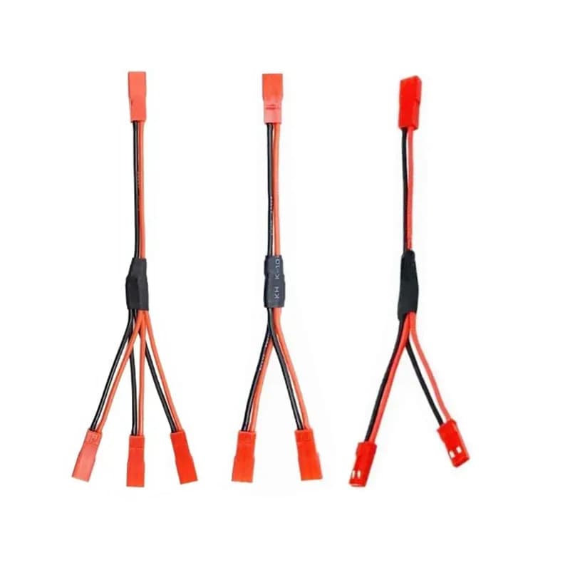 Cavo Y con connettore JST da 1 a 2 o da 1 a 3, maschio-femmina, 12 cm, cavo 22AWG per auto RC fai da te, ESC, batterie Lipo/NiMh, ventole di raffreddamento