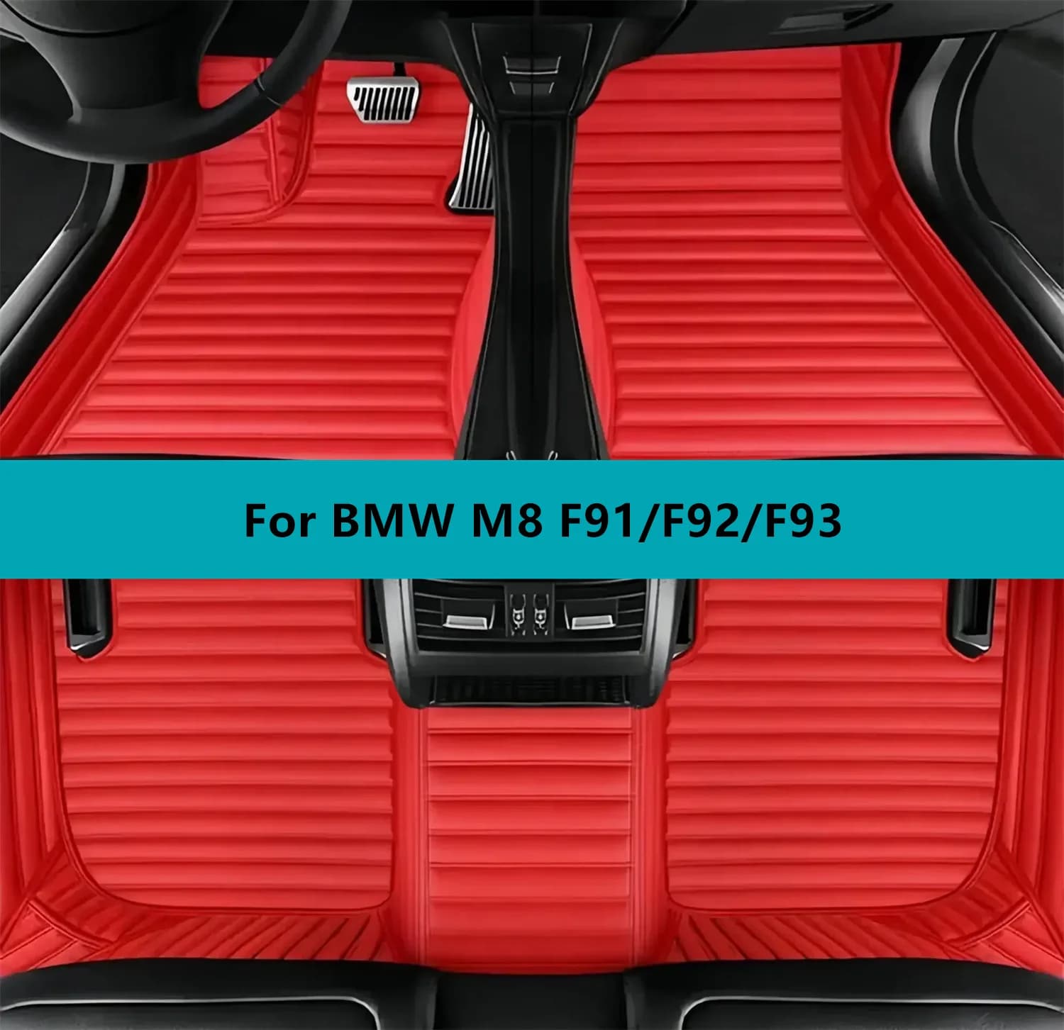 Tappetini per auto per BMW M8 F91/F92/F93 2022 2023 2024 2025 2026 Set completo Tappetini per auto impermeabili in pelle per tutte le stagioni