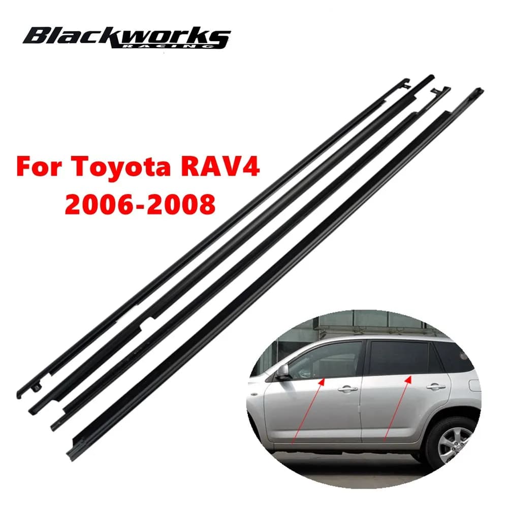 Muslimah 4Pcs Car Window Weatherstrip Sweep Moulding feltri Outside Window molding Weather Strip per Toyota RAV4 2006-2008