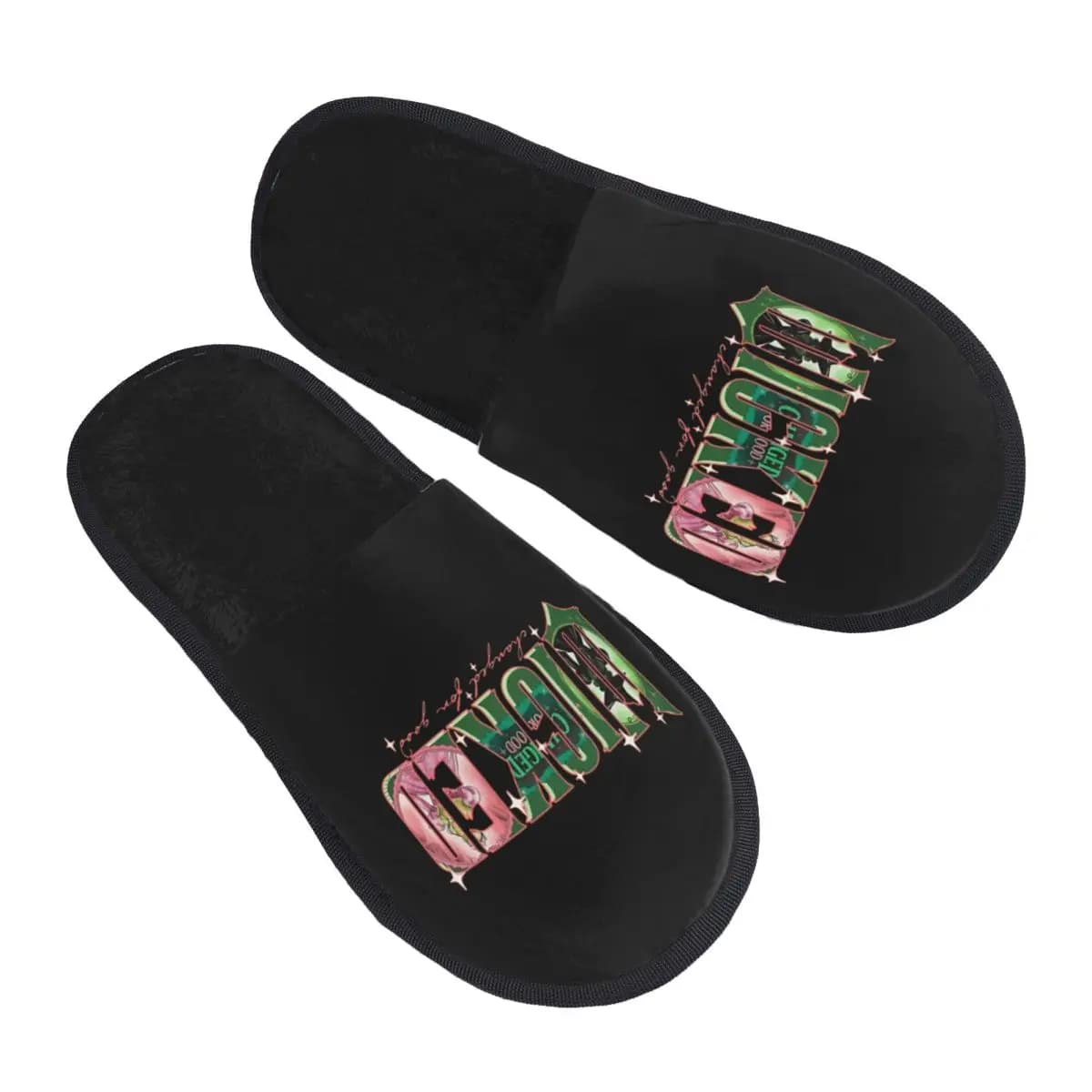 Cotton Slippers for Winter Home Wicked For Good Nostalgic Wizard Of Oz Merch Fur Slippers for Home Slides Home Slides