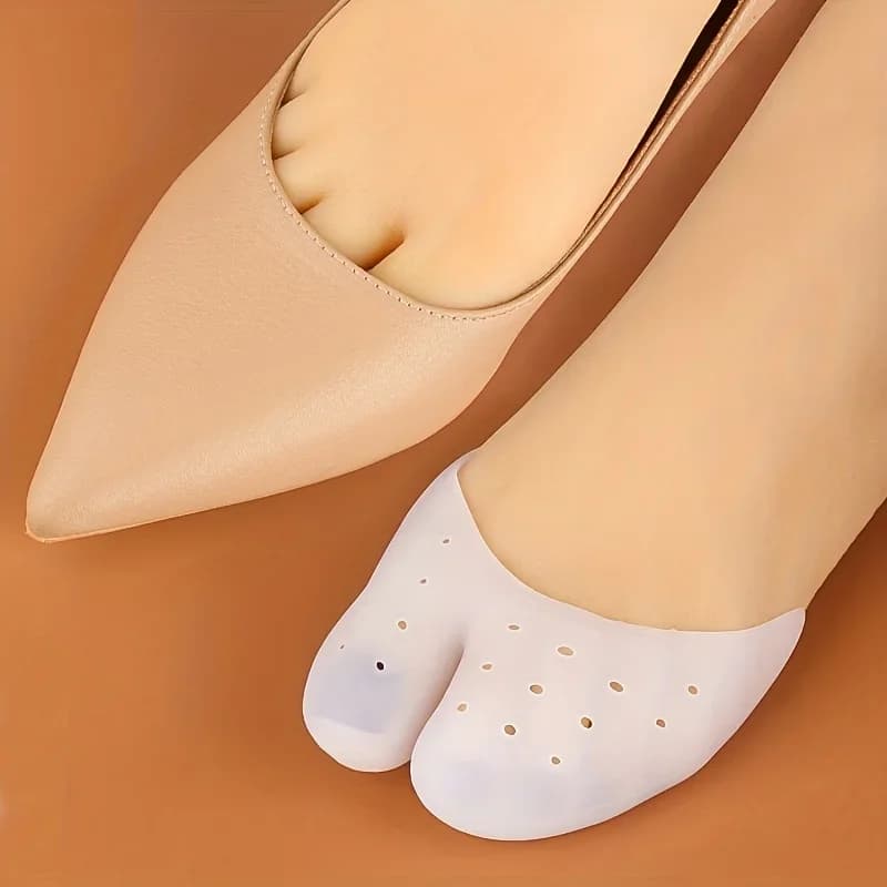 Silicone gel toe bearings Silicone gel toe pads for the forefoot protections Cover for the foot ball Metatarso and ballet tip Protect comfort Foot care