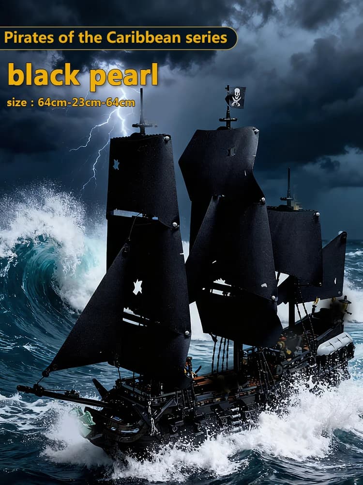 Nuovo Set di Costruzioni per Bambini, Nave Pirata Capitano Jack Black Pearl, 2862 Pezzi, Modello Regalo