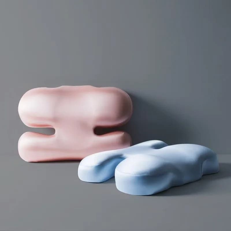 Cuscino Ortopedico a Forma di H per Cervicale e Bellezza, Imbottitura in Memory Foam, Anti-Invecchiamento e Anti-Rughe
