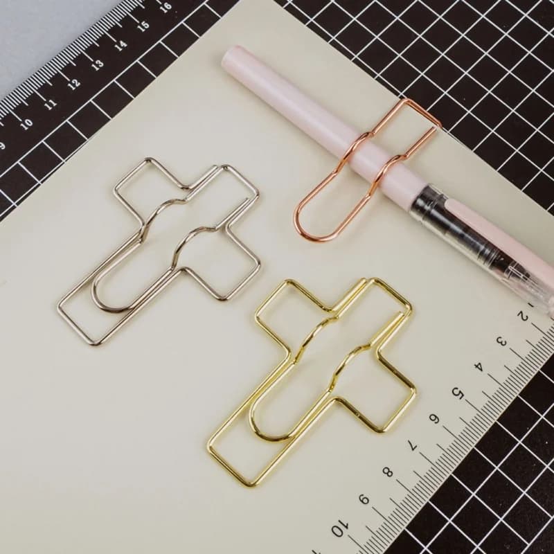Clip per carta a croce da 50 pezzi Clip per rilegatura in metallo Clip per carta a croce Documenti e appunti per l'apprendimento della scuola per ufficio
