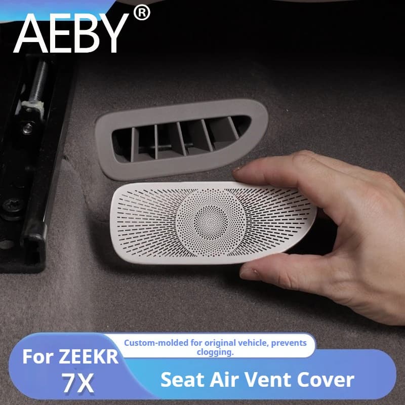 AEBY For ZEEKR 7X 2024 2025 Auto AC Vent Protector Under The Seat Air Vent Covering Knit Protection Grid Anti-Power Interior Accessories