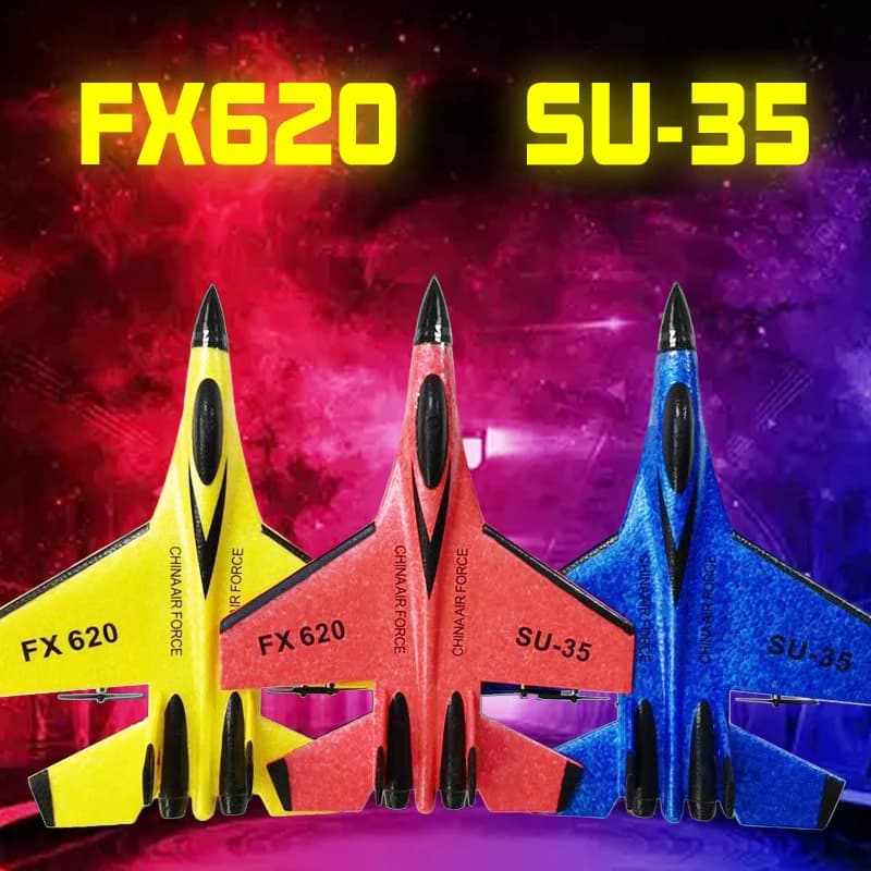 FX620 2.4G Caccia telecomandata SU-35 Aereo telecomandato Hobby RC Aereo Aliante EPP Schiuma Aereo Ragazzo Giocattolo Regali per bambini
