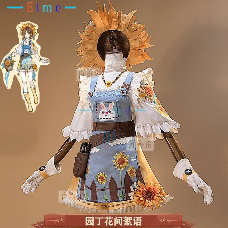 Identity V Emma Woods Cosplay Gardener Costume Women Cute Flower Dress Halloween Party Suit Role Play Clothings Custom Made