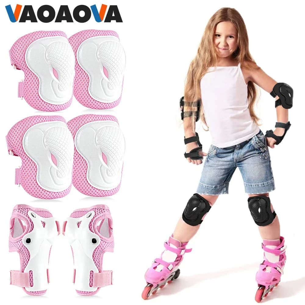 6 pcs/set protective set for knee elbow wrist protection, Boy Girl children's equipment for cycling roller skates Skateboard skperings Scooter Riding