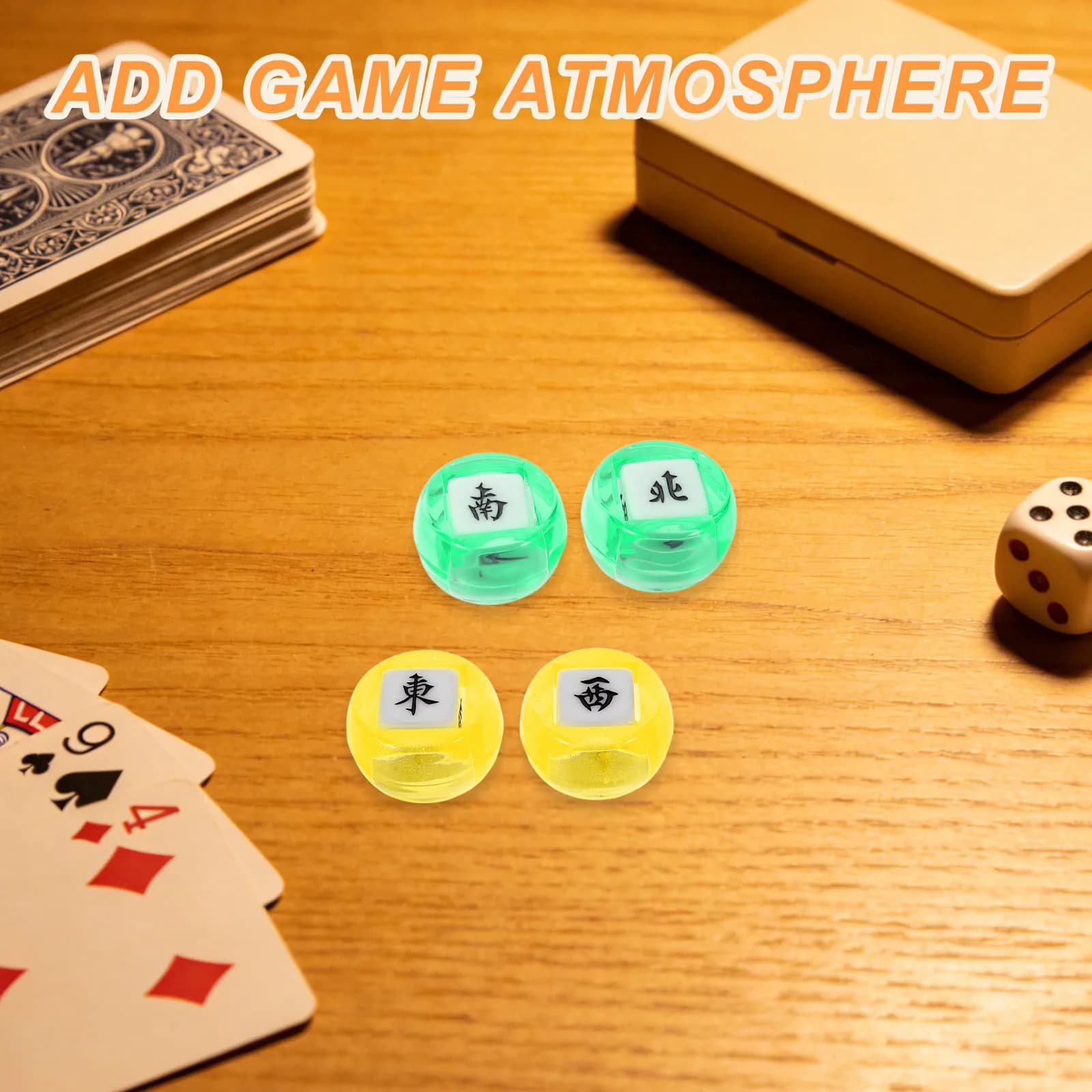 Decorative for Mahjong Tiles Game Accessories Entertainment Themed Party Favors Unique Rolling