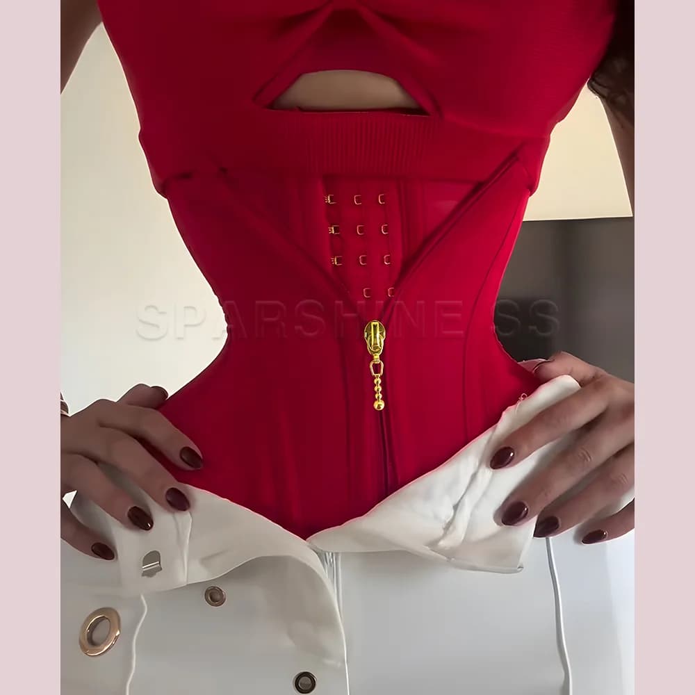 Women's Sexy Waist Trainer Slimming Bench Modeling Hooks Rigid Corset Gasso Compression Elastic Belt Street Daily Clothing