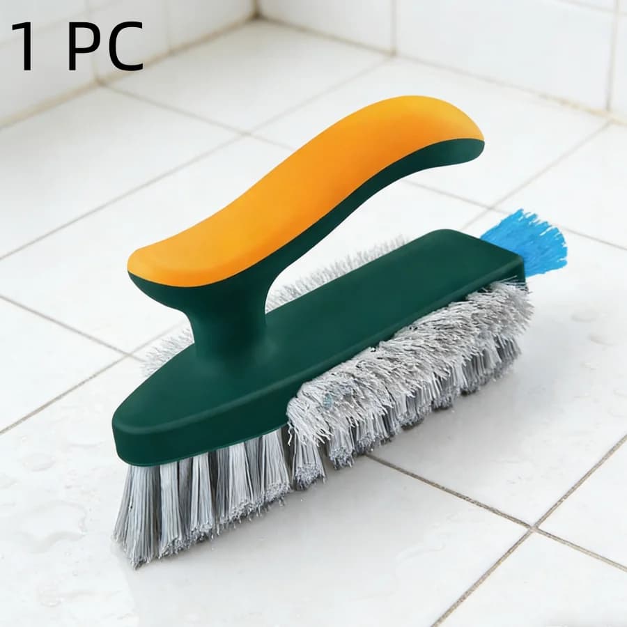 1 spazzola per la pulizia profonda di superfici multiple, spazzola flessibile con impugnatura ergonomica per piastrelle del bagno, fughe, angoli e WC