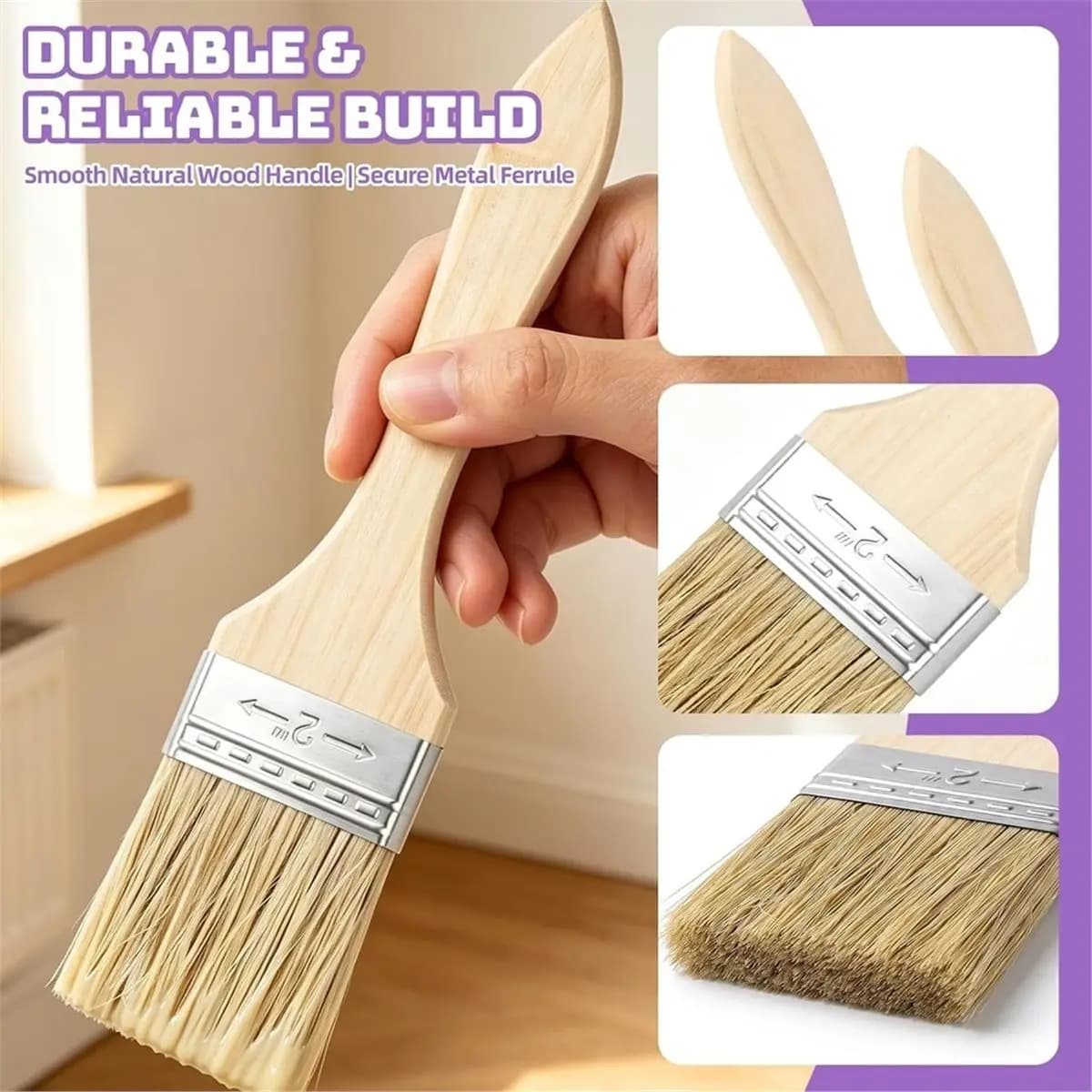 36 Pack 2 Inch Paint Brushes, All-Purpose Chip Brush Set Disposable Time-Saver for Messy Glue, Epoxy, and Resin Projects