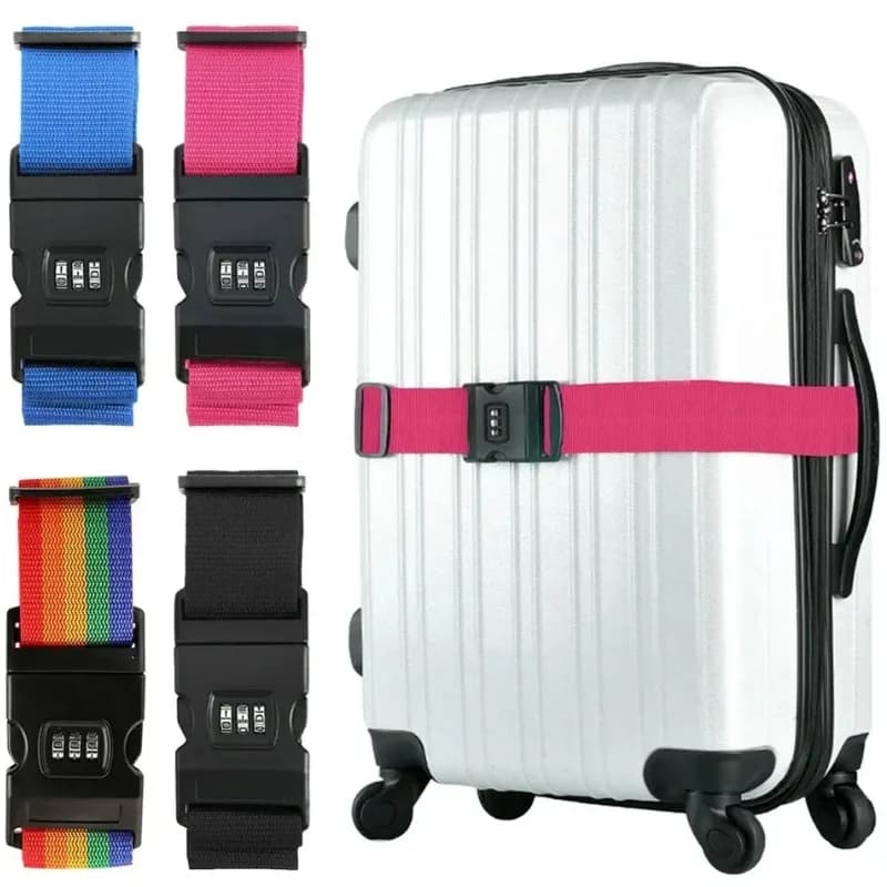 Adjustable Luggage Belts Strong Elastic Extra Safety Travel Case Bags Safety Belts for Bags Waist Belt Belts for Transport