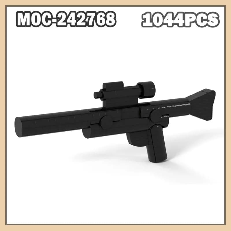 MOC-242768 Minifig Blaster Building Blocks Modello Blocchi Modello di assemblaggio Puzzle Giocattolo per bambini Compleanno Regali militari creativi 1044PCS