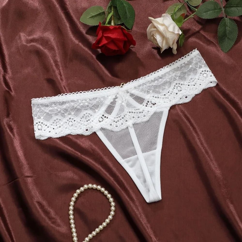 Slip a vita bassa in rete floreale, lingerie femminile, intimo in pizzo trasparente, slip a rete senza cuciture, perizoma in pizzo velato.