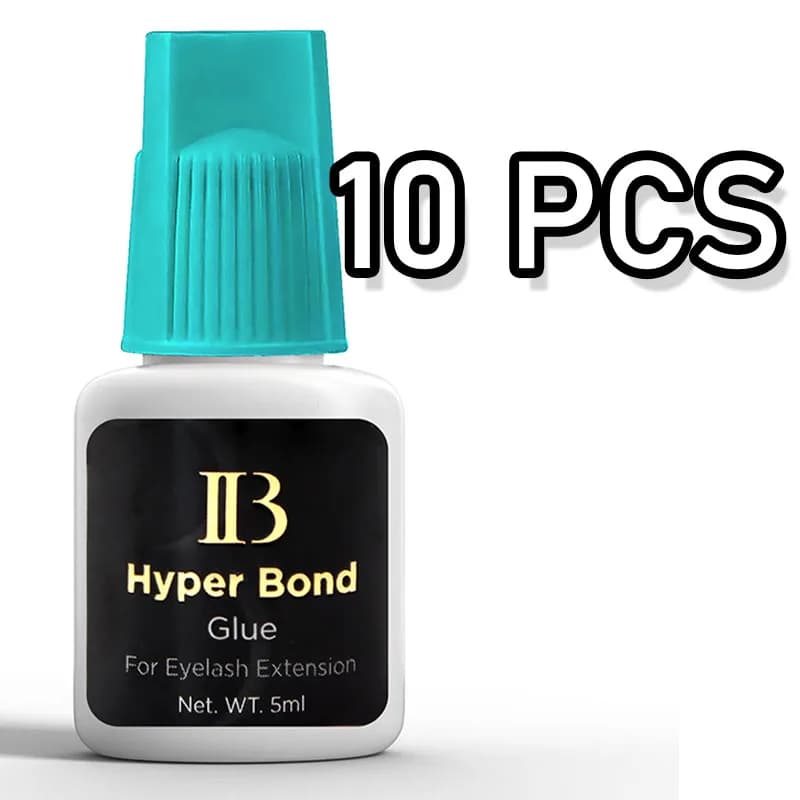 10 Bottiglie IBeauty Hyper Bond Colla per Estensioni Delle Ciglia Professionale 5ml Corea Ciano Cap False Lash Adesivo Strumenti di Trucco
