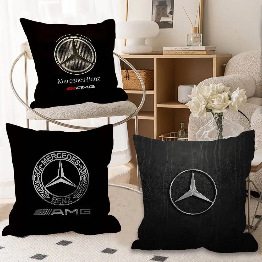 Fodera per cuscino poggiatesta auto Mercedes-Benz, federa per cuscino, decorazione personalizzata per divano e casa