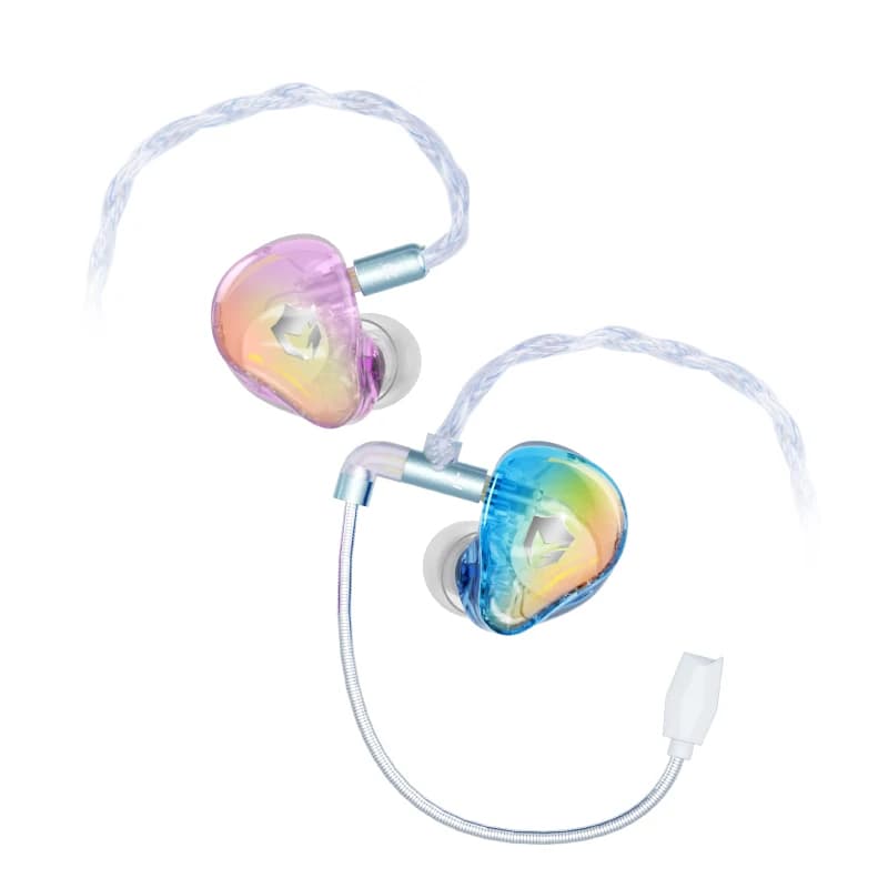 Headphones with wire EPZ G30 Headphones HIFI Music IEM Headphones, artificial intelligence ENC with noise cancellation Type C 1.7 mm/3,5 mm