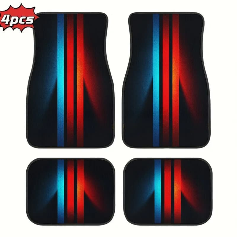 4pcs Heavy-Duty All-Weather Car Floor Mats Compatible For SUV, Sedan, Van - Heavy-Duty Thick Cushioned Fit Front/Rear/Trunk With