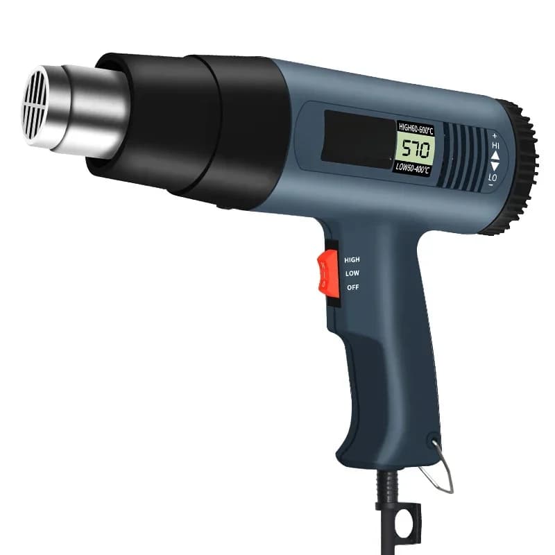 Pistola ad aria calda con controllo digitale della temperatura, strumento per pellicole auto, pistola per termoretraibili e pellicole termosaldabili