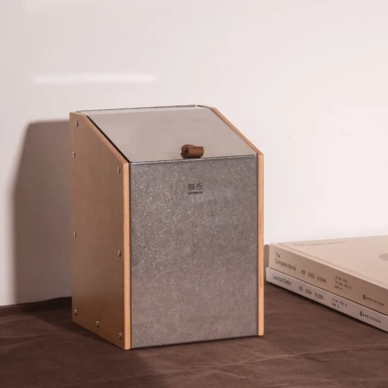 Unique Individuality Dry Empty Trash Can Desktop Living Room Portable Installation General Purpose Bedroom Mini Decorative Box