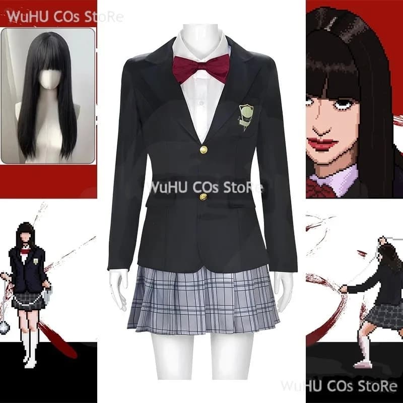 Kill Bill Gogo Yubari Cos Parrucca cosplay per ragazza della scuola giapponese Costumi Film di Halloween Uniforme JK per le donne4;v'5,f;6.j;8'