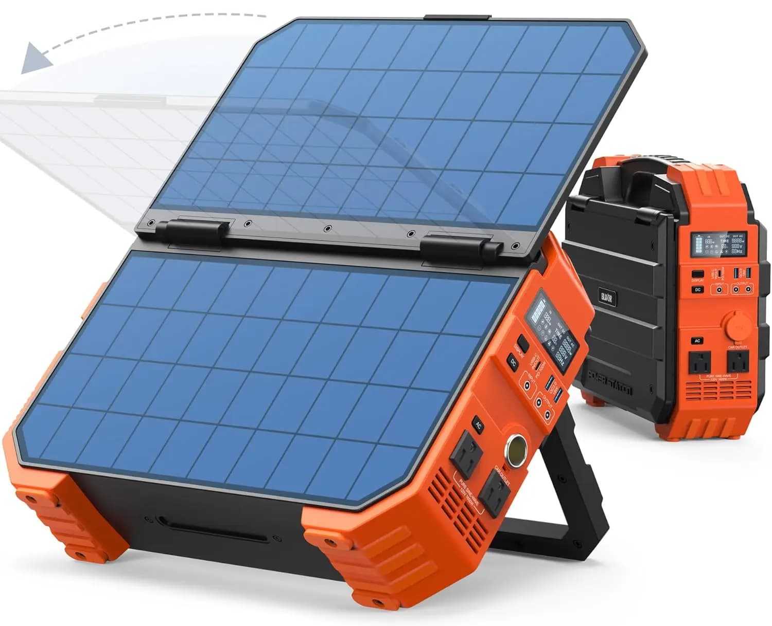 Stazione di Alimentazione Portatile 1600W (Picco 3200W), Pannello Solare Integrato, Batteria LiFePO4 1024Wh, Ricarica Rapida USB-C 100W, Solare, Personalizzabile