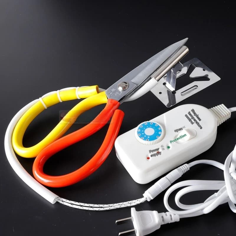 Electric Heating Tailor Scissors With Temperature Control, Multifunctional Trimming Shears For Trademark And Zipper Edge Cutting